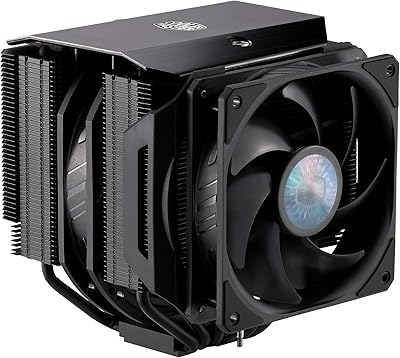 Cooler master ma624 stealth cpu refroidisseur d'air avec six caloducs, base nickelée, deux