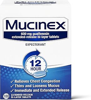 Comprimés mucinex à libération prolongée 12 heures - la guaifénésine soulage la congestion thoracique causée par l'excès de mucus (revêtement extracutané n° 1). DIAYTAR COTE D'IVOIRE est une boutique en ligne généraliste qui propose une vaste sélection de produits, allant de l'électronique aux produits de beauté, en passant par les vêtements et les accessoires. La boutique est équipée d'un système de paiement sécurisé, permettant aux clients de faire leurs achats en toute confiance. Elle est également reconnue pour sa politique de retour et d'échange flexible.