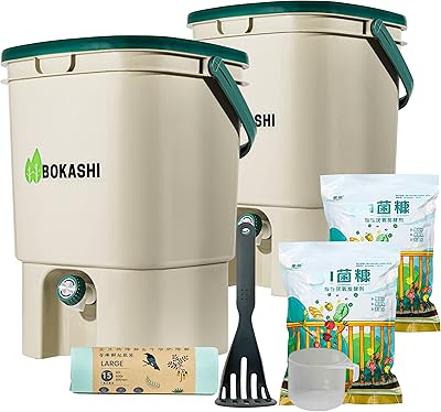 Kit de démarrage de compostage bokashi - comprend 2,2 lb de son biologique, 2 bacs hermétiques, un presse-purée, une passoire, une tasse à thé de compost et des instructions de compostage détaillées. joli bac à compost de cuisine. DIAYTAR COTE D'IVOIRE est la référence en matière de commerce en ligne en Cote d'Ivoire, avec une offre de plus de 300000 articles couvrant différents domaines. La boutique en ligne généraliste se distingue par son engagement à fournir des produits de qualité à des prix compétitifs, ainsi que par son service client réactif. Les clients peuvent profiter d'une navigation fluide et d'un processus de commande simplifié.