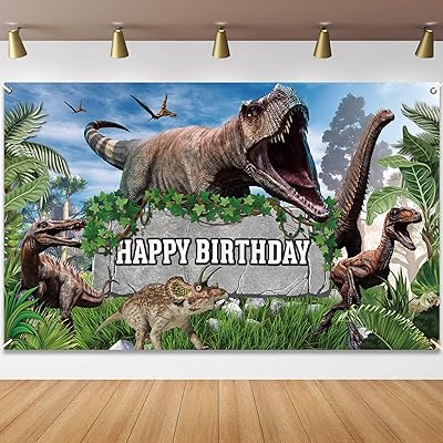 Décorations de fête d'anniversaire de dinosaure, décorations de fête d'anniversaire en toile de fond pour garçons et enfants, fournitures de décoration de fête intérieure et extérieure (17,3 x 70,8 pouces). DIAYTAR COTE D'IVOIRE est une boutique en ligne généraliste qui propose plus de 300 000 références de produits. Elle est devenue la boutique leader en Côte d'Ivoire en raison de sa large gamme de produits et de son service de qualité. Elle offre une expérience d'achat en ligne sécurisée et pratique.