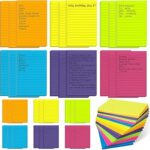 Notes autocollantes lignées 4x6 pouces, bloc-notes auto-adhésifs ikayas bloc-notes d'écriture coloré pour le bureau,