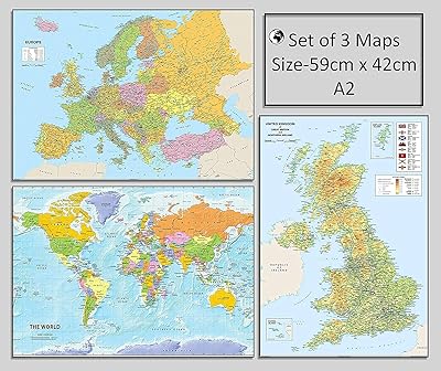 Lot de 3 cartes a2 - monde, europe, royaume-uni - taille - 59 cm x 42 cm. Avec plus de 300000 références de produits, DIAYTAR COTE D'IVOIRE est la boutique en ligne la plus complète en Côte d'Ivoire. La boutique en ligne est dédiée à offrir une expérience d'achat en ligne exceptionnelle à ses clients, avec des services de livraison rapides et des prix compétitifs.