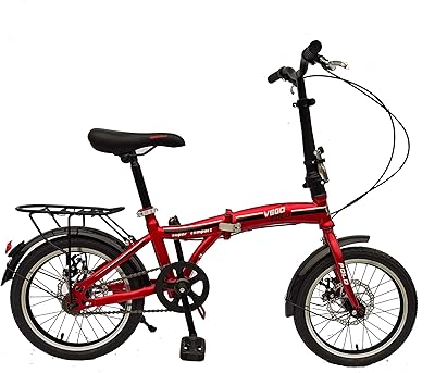 Vélo pliant vigo single speed ​​​​16 pouces (rouge)