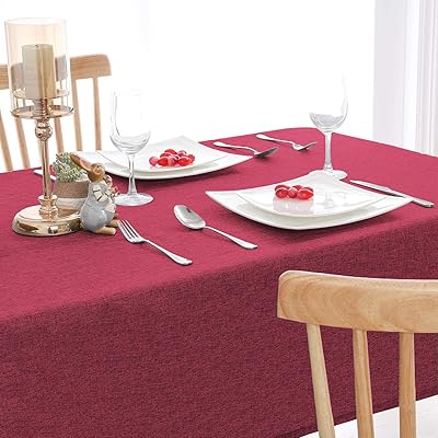 Nappe en jute et polyester lavable koty 1 paquet de nappe-housse résistante à