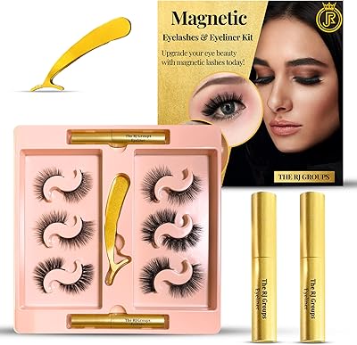 Kit de cils et eye-liner magnétiques, cils d'apparence naturelle de style 3d, imperméables
