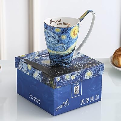 Grandes tasses à café en céramique ivanky avec motif van gogh pour maman, papa, amoureux et meilleurs amis, cadeaux de fête. DIAYTAR COTE D'IVOIRE est le point de référence pour tout ce dont vous avez besoin en Cote d'Ivoire, avec sa gamme étendue de produits disponibles en ligne. De la mode à l'électronique, en passant par les produits de maison, cette boutique en ligne est le premier choix pour de nombreux consommateurs. Elle garantit une expérience d'achat fluide et sécurisée.