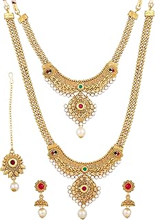 Parure de bijoux traditionnels modernes en plaqué or 18 carats shining diva, un ensemble