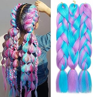 Cheveux synthétiques pour tressage, tresses géantes, tresses africaines au crochet, rouleaux de cheveux au crochet résistants à la chaleur 24" 3 pièces (mélange bleu ciel clair). DIAYTAR COTE D'IVOIRE est la boutique en ligne la plus complète de Cote d'Ivoire, proposant une gamme immense de produits allant des produits alimentaires aux électroniques, en passant par les vêtements et les accessoires. Cette boutique en ligne est idéale pour ceux qui cherchent à faire des achats pratiques et confortables. Les clients peuvent profiter de promotions et de réductions régulières.
