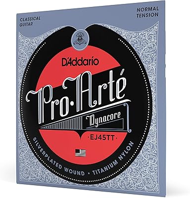 Cordes pour guitare classique d'addario proart dinacore en nylon titane avec revêtement argenté