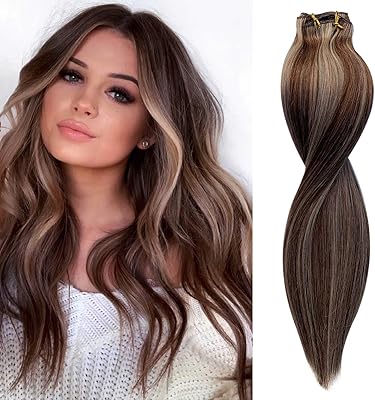 Extensions de cheveux naturels remy à clips marron, double trame, mèches blondes fraise, 16 pouces, 120g, extensions de cheveux lisses et soyeux, 7 pièces, 17 clips pour femmes #4p27. DIAYTAR COTE D'IVOIRE, c'est la garantie de trouver les meilleurs produits au meilleur prix. Avec une telle offre, nous sommes convaincus que vous trouverez ce que vous cherchez. Notre équipe travaille dur pour vous offrir la meilleure expérience d'achat en ligne.