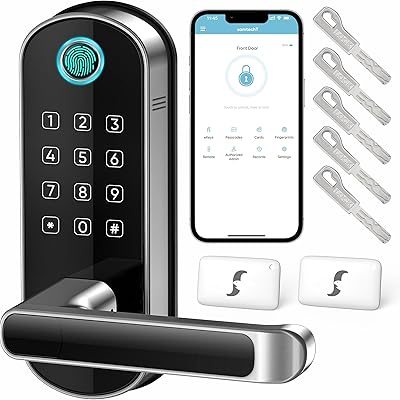 Serrure intelligente de porte d'entrée sans clé, serrure de porte à empreinte digitale