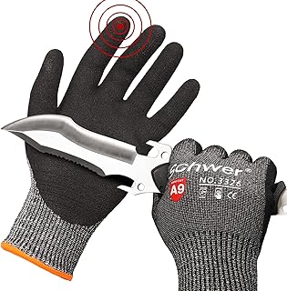 Gants résistants aux coupures scheuer, niveau 9, gants de travail de sécurité enduits