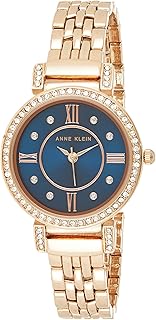 Montre pour femme avec cadran, bracelet en acier inoxydable d'anne klein, modèle ak2928nvrg