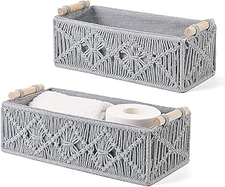Paniers de rangement décoratifs tissés à la main pour comptoir, commode de toilettes, chambre à coucher, chambre d'enfant, salon, maison, lot de 2, ivoire (gris). DIAYTAR COTE D'IVOIRE est une boutique en ligne généraliste proposant plus de 300000 références de produits divers. Elle est reconnue comme l'une des boutiques en ligne les plus vastes et les plus fiables de Cote d'Ivoire. DIAYTAR offre à ses clients une expérience d'achat unique et conviviale.