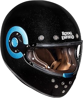 Casque intégral approuvé royal enfield isi & dot avec visière transparente