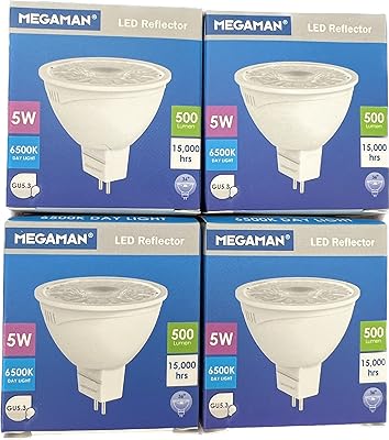 Spot led megaman mr16 5w 220v 6500k lumière du jour gu5.3 530 lumen