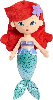 Poupée en peluche disney princess sue sweet ariel aux cheveux rouges