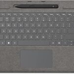 Clavier signature microsoft surface pro avec stylet microsoft surface slim 2 - platine