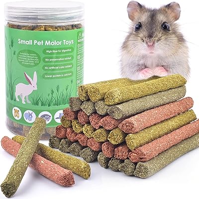 25pcs bâtonnets à mâcher pour lapin, mélange naturel de fléole des prés, avoine