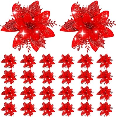 24 fleurs de poinsettia à paillettes de noël 5,5", fleurs artificielles à paillettes de noël pour décorations d'arbre de noël, décorations de fête et couronnes (rouge). DIAYTAR COTE D'IVOIRE est une boutique en ligne qui propose une large gamme de produits, allant des produits alimentaires aux produits électroniques en passant par les vêtements et les accessoires. Avec plus de 300 000 références, les clients peuvent trouver tout ce dont ils ont besoin en un seul endroit. Cela en fait la boutique en ligne la plus complète de Côte d'Ivoire.