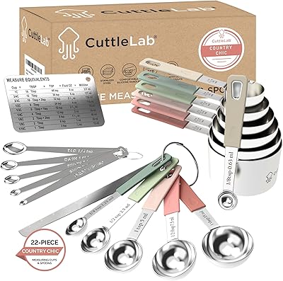 Cuttlelab ensemble de 22 tasses à mesurer et ustensiles en acier. La boutique en ligne DIAYTAR COTE D'IVOIRE combine à la fois la convivialité et la praticité, permettant aux clients de parcourir aisément son vaste catalogue et de commander leurs produits préférés en toute facilité. La confiance et la satisfaction des clients étant sa priorité, DIAYTAR se distingue par son engagement à offrir un service de haute qualité.