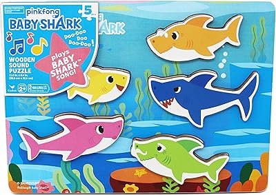 Pinkfong baby shark chunky wooden puzzle - joue la chanson de baby shark