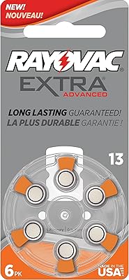 Pile pour aide auditive rayovac ultra advanced, taille 13, 60