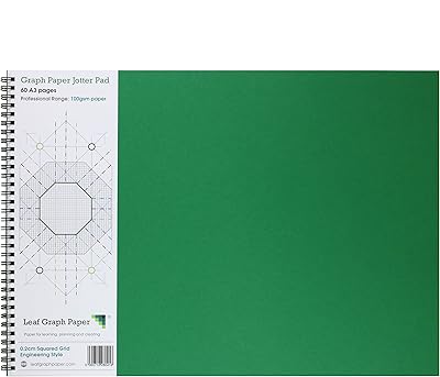 Papier à dessin a3 2 mm 0,2 cm géométrie carrée, 60 pages jotter