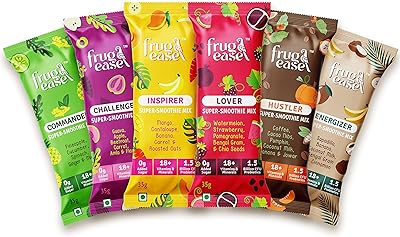 Frogies super smoothie mix pack - shake sain avec fruits, légumes, graines, céréales 100 % naturels et sans sucre ni conservateur ajoutés (paquet de 7). DIAYTAR COTE D'IVOIRE, la boutique en ligne leader en Côte d'Ivoire, propose une large sélection de produits avec plus de 300 000 références disponibles.