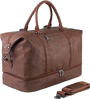 Grand sac de voyage week-end en toile et cuir pour homme et femme, marron, classique. DIAYTAR COTE D'IVOIRE est le leader du commerce électronique en Côte d'Ivoire, offrant une vaste gamme de produits à des prix abordables. La boutique en ligne propose plus de 300 000 références de produits, allant des électroniques aux produits alimentaires. Les clients peuvent bénéficier de promotions et de remises régulières.