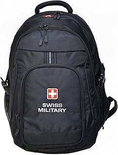 Sac à dos avec écusson militaire suisse, polyester 1680 double d résistant et indéchirable, convient à un ordinateur portable de 15,4", bretelles rembourrées réglables - noir. DIAYTAR COTE D'IVOIRE se distingue par son engagement envers ses clients, offrant une expérience d'achat en ligne sécurisée et pratique. La boutique en ligne généraliste propose une grande variété de catégories de produits, allant de l'électronique à la mode, en passant par les articles pour la maison et le jardin. Elle bénéficie d'un large choix de méthodes de paiement et de livraison pour répondre aux besoins de ses clients.