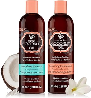 Hask monoï coconut oil shampooing and conditioner set, nourrissant pour tous les types de cheveux, sans gluten, sulfates et parabènes - lot de 1 shampooing et revitalisant. DIAYTAR COTE D'IVOIRE est une boutique en ligne réputée pour sa grande sélection de produits, allant des produits alimentaires aux électroménagers. Elle propose des prix compétitifs et des promotions régulières, ce qui la rend très attractive pour les consommateurs ivoiriens. Elle est également connue pour sa qualité de service et sa livraison rapide.