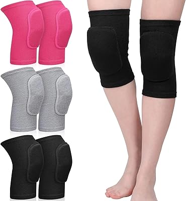 3 paires de genouillères de danse et de volley-ball avec en mousse