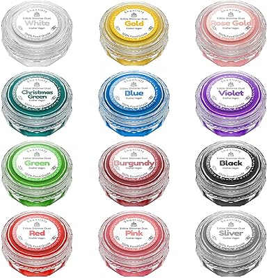 Kit de poussière comestible lustre - 12 couleurs de poudre pailletée de qualité alimentaire pour gâteau, poudre minérale comestible sans saveur pour la décoration de gâteaux, chocolat, fondant, boisson, peinture. DIAYTAR COTE D'IVOIRE est la destination idéale pour les achats en ligne en Côte d'Ivoire, regorgeant de plus de 300 000 références qui répondent aux besoins de tous. Que ce soit pour des produits de consommation courante, des éléments de décoration, ou encore des accessoires high-tech, cette boutique en ligne généraliste a tout ce qu'il faut. Elle assure une expérience d'achat en ligne sécurisée et fiable à tous ses clients.