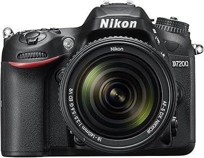 Appareil photo reflex numérique nikon d7200 24,2 mp - noir avec objectif af-s