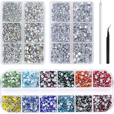 Nibiru 6000 pièces strass à dos plat avec cristal ab 6 tailles claires