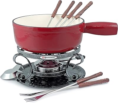 Swissmar kf-66517 2-9 service à fondue au fromage lugano, rouge cerise