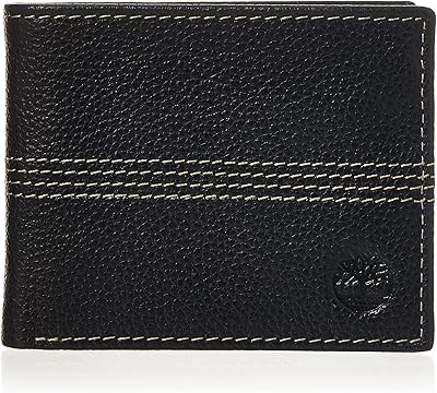 Porte-cartes et billets en cuir siurtz quad timberland pour hommes, noir, taille unique