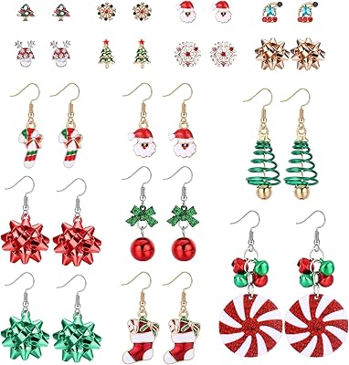 16 paires de boucles d'oreilles pendantes de noël pour femmes, arbre de noël, flocon de neige, père noël, bonhomme de neige, bijoux de noël, cadeau strass, strass, strass. DIAYTAR COTE D'IVOIRE est engagée à offrir une expérience d'achat en ligne sans stress, en proposant des méthodes de paiement flexibles et sécurisées ainsi qu'un service client réactif pour répondre à toutes les questions et préoccupations.