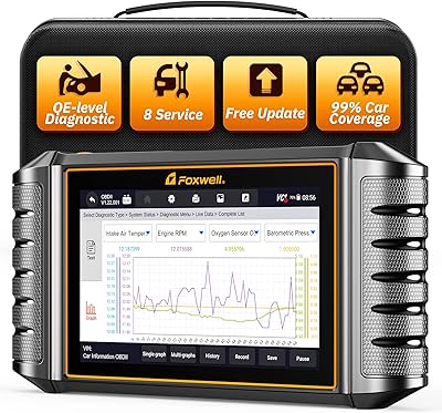 Scanner foxwell obd2 2023 nt726 lecteur de code système complet 8 services lecteur