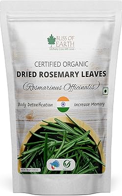 Feuilles de romarin séchées bliss of earth rosmarinus officinalis certifié biologique, idéales