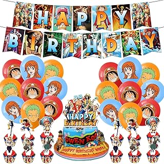 Fournitures de fête d'anniversaire one piece anime 32 pièces de fournitures à thème