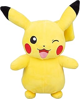Jouet en peluche pikachu pokémon 12" - wink - sous licence officielle