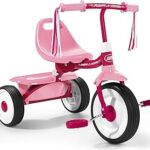 Tricycle radio flyer fold 2 go, tricycle d'extérieur pour enfants, entièrement assemblé rose