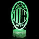 Veilleuse led 3d ac milan, 16 couleurs, télécommande, décoration tactile, cadeaux pour enfants