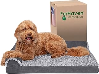 Lit orthopédique furhaven pour chiens et chats chaise longue en forme de l