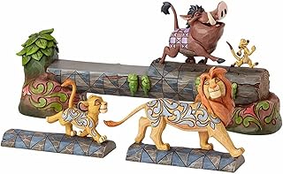 Figurines d'action en pierre et résine du roi lion simba, timon et pumbaa