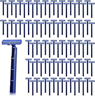 100pcs lames de rasoir jetables doubles, rasoirs jetables en acier inoxydable, rasoirs économiques