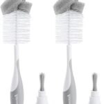 Brosse à bouteille 2 en 1 munchkin (brosse bonus dans le manche), gris