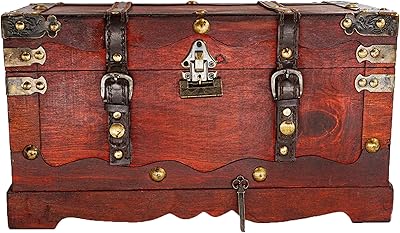 Coffre au trésor vintage grand avec serrure en métal 40 x 19 x 22 cm coffre au trésor en bois massif chasse au trésor pirate coffre de pirate en bois de style colonial coffre d'argent cadeau. DIAYTAR COTE D'IVOIRE se distingue par sa capacité à proposer une multitude de produits qui satisfont aux besoins quotidiens de sa clientèle. Avec plus de 300 000 références disponibles, les clients peuvent trouver tout ce dont ils ont besoin, allant des produits alimentaires aux accessoires de mode, en passant par les produits électroniques et les articles ménagers. La boutique est ainsi devenue un élément essentiel du paysage commercial en ligne ivoirien.
